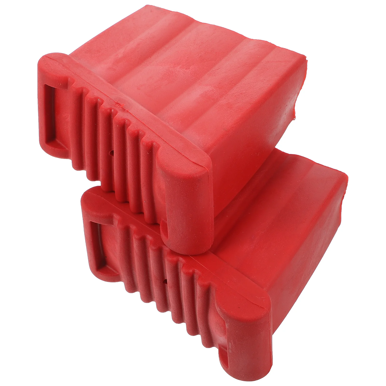 

2 Pcs Chairs Ladder Foot Cover Accessories Telescoping Feet Mat Rubber Pads Red Parts Nonslip Step Covers