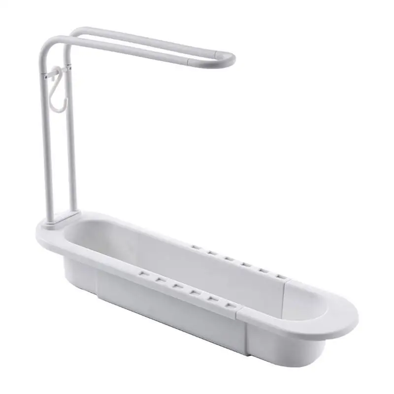 

Sink Storage Rack Telescopic Kitchen Over Sink Organizer With Towel Hanger Telescopic Sponge Holder Towel Rack For Kitchen Sink
