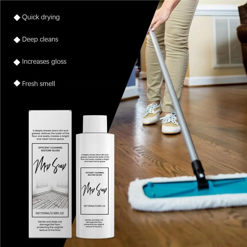 Floor Cleaner For Mopping 100ml Highly Scented Floor Soap Household Supplies Multi-Purpose Liquid Cleaner Hardwood Care Mopping