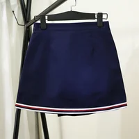 Pleated Motion Skirt Women Summer Middle Waist Slim A Line Skirt Shorts Female Korean All-match Casual Fashion Black 2