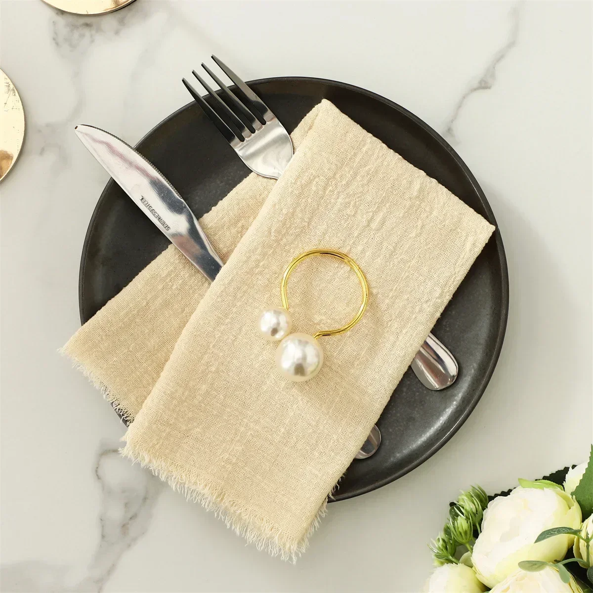 Napkins Linen Napkins Pink Cloth Dinner 30x30cm Cotton Linen for Parties Weddings and Dinners Table Decoration