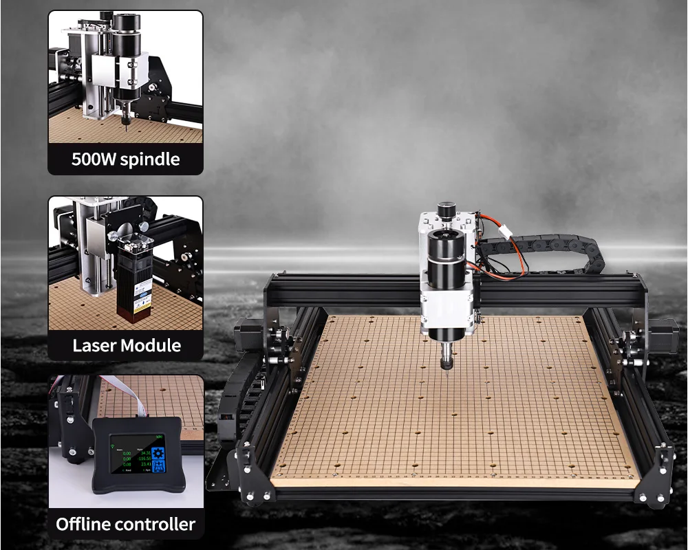 4540 CNC Router 500W Spindle Laser Engraving Machine kit For PCB