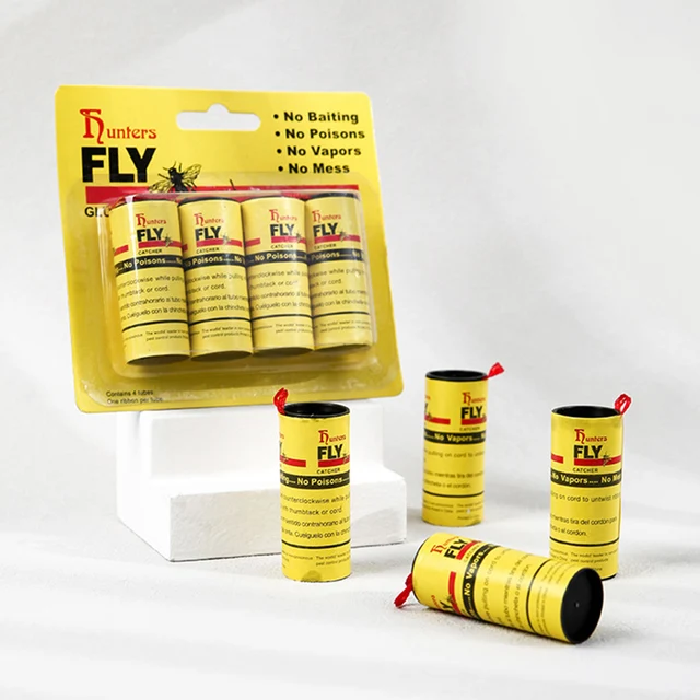 1-5 Csomag Flya Sticky Paper Strip Erős Ragasztó Rovar Nem Mérgező Fogó Tekercselt Szalag Kártevőirtó Termékek Könnyen Használható Beltéri Kültéri - Image 2