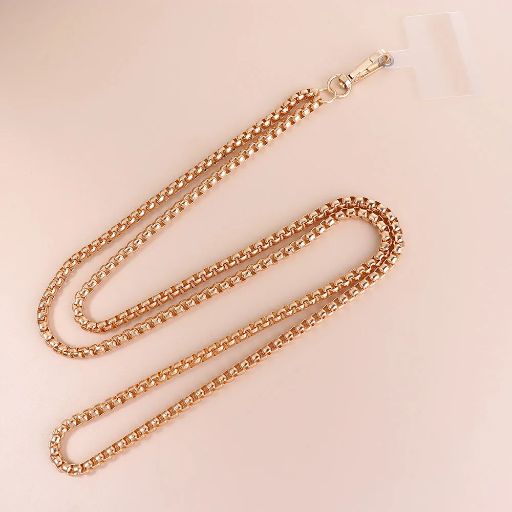 Elegant Metal Crossbody Chain Lanyard for Women - Long Anti-Lost Phone Strap Accessory