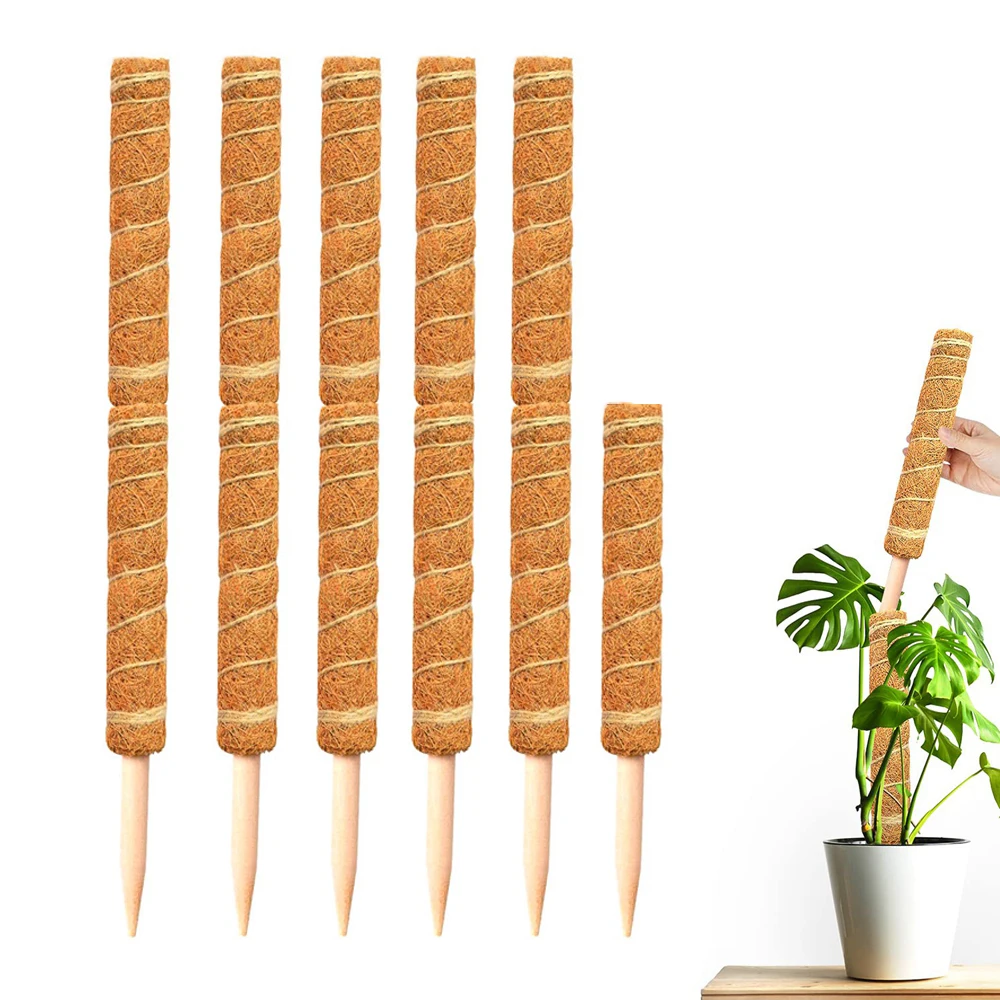 Plant Climbing Coir Support Pole Potted Moss Stick Extendable for Monstera Creepers Vines 1PC