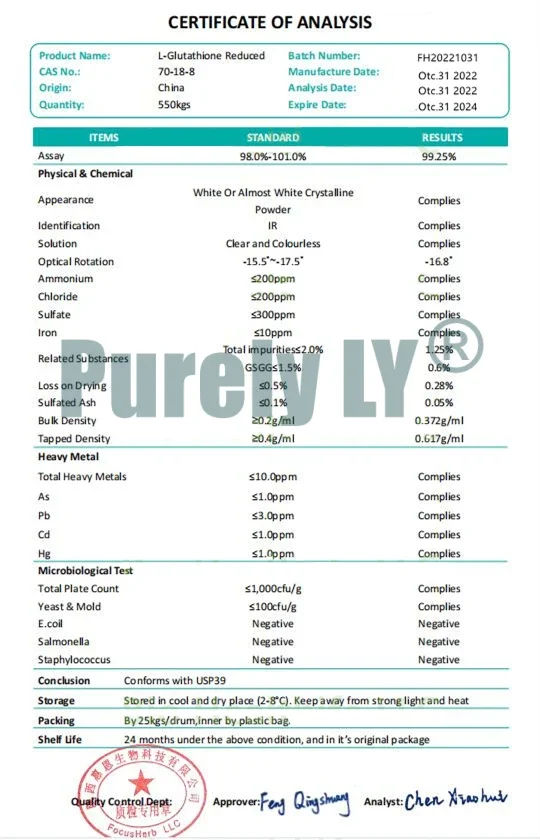 Skin Whitening Powder 50g-1000g Natural GSH LGlutathione