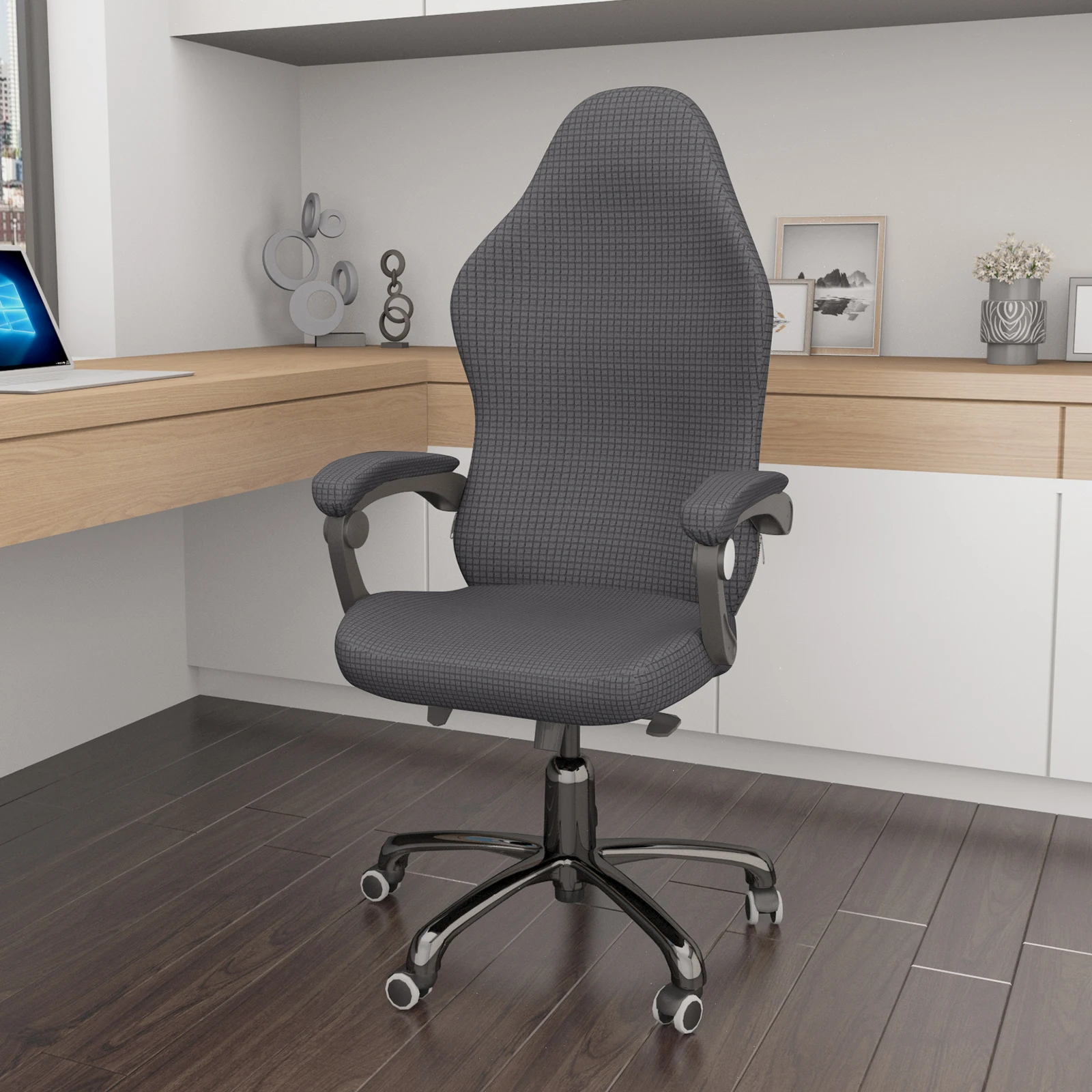 Gaming Chair Covers 4pcs Gaming Chair Covers With Armrest Spandex Splicover Waterproof Office Seat Cover For Computer Armchair Dust-proof Protector