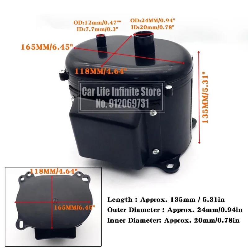 Diesel Parking Heater Air Intake Filter Silencer 25mm Upgraded Replacement For Webasto Dometic Eberspacher