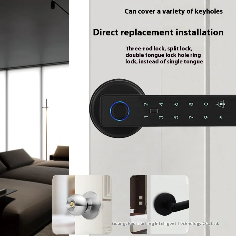 Door Fingerprint Lock Intelligent Bluetooth Electronic Password Remote Home Use Tuya Lock for Door Security