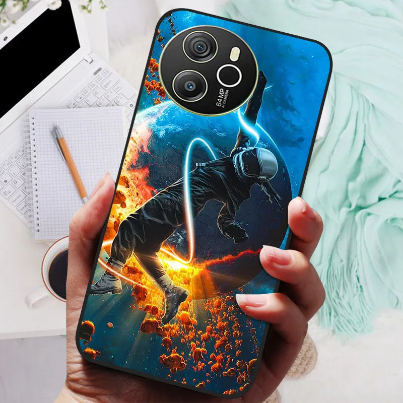 Blackview SHARK 8 Silicone Soft Back Case - Black Lion Wolf Design