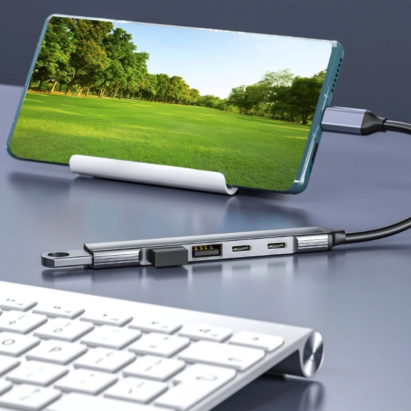USB 2.0 USB C  60W PD    ޴ Type C  5 in 1 USB 