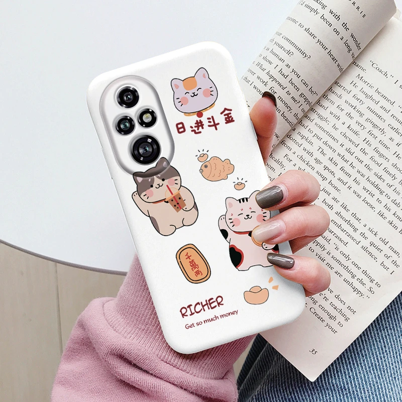 Floral Cartoon Cat Soft Silicone Phone Case - Stylish Protective Cover