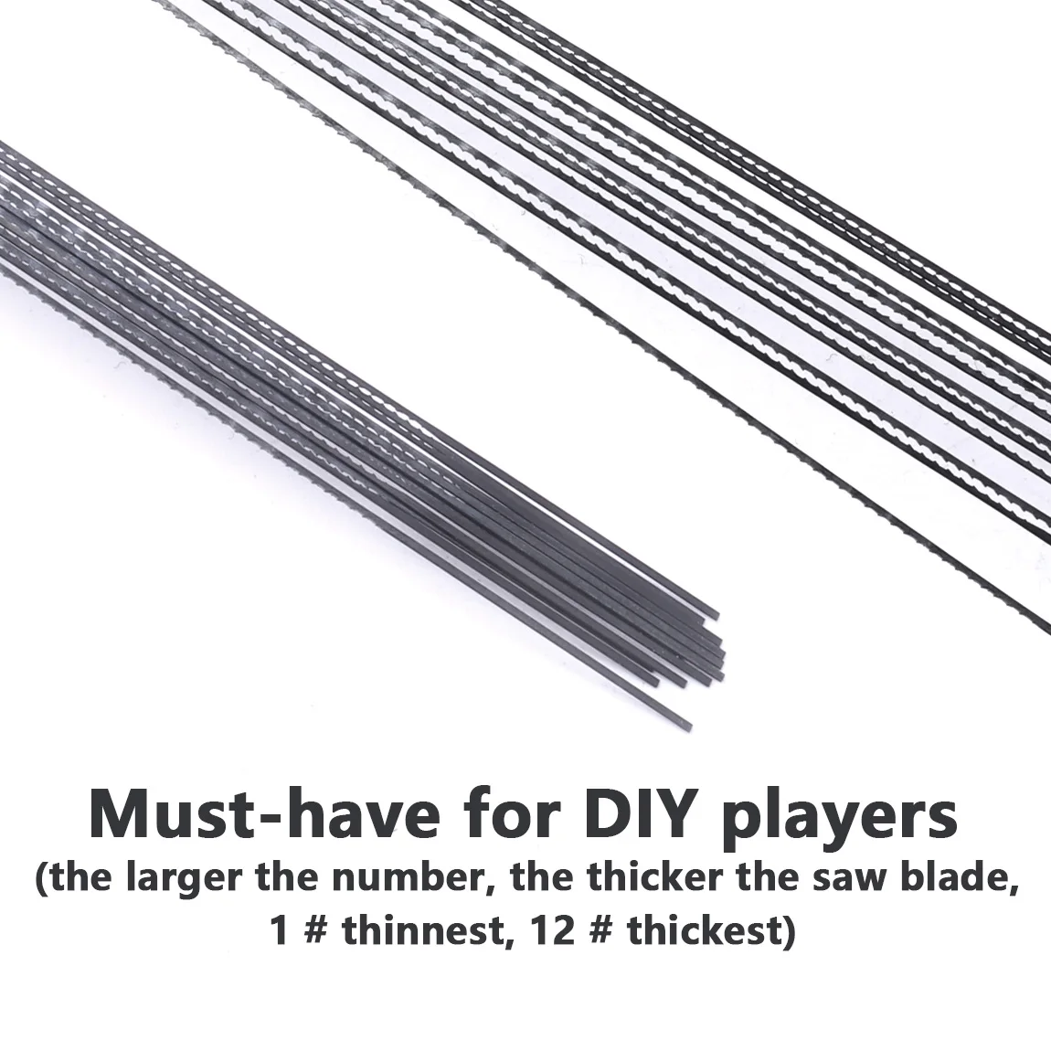 Enhanced Carbon Steel Scroll Saw Blades - 20pcs Fine Cut for Metal & Woodworking DIY