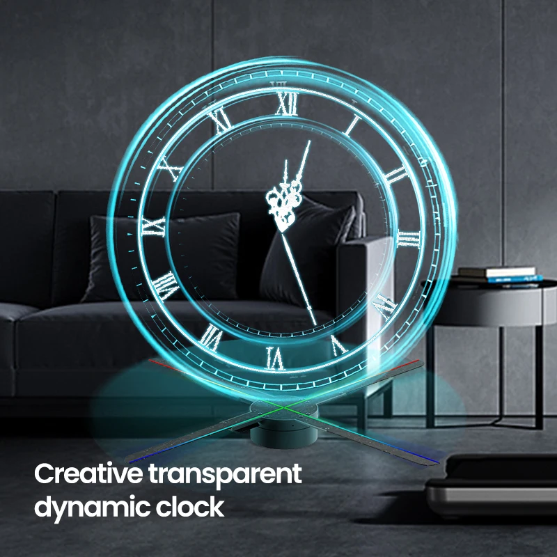 cyberpunk 3d projector led digital large wall clock modern design decoration art big wall clock 2