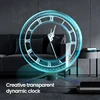 cyberpunk 3d projector led digital large wall clock modern design decoration art big wall clock 2