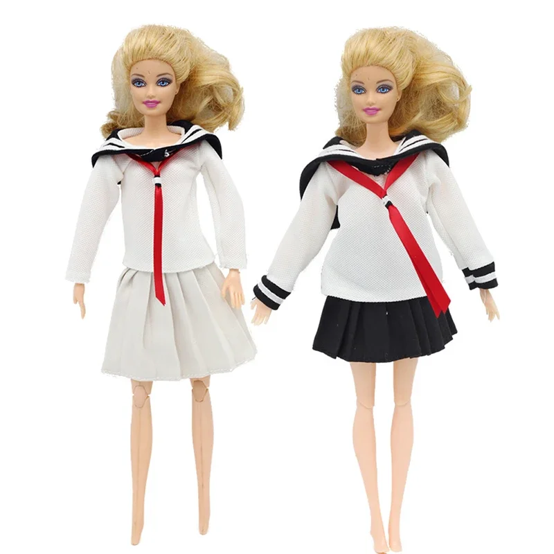1/6 BJD Dolls School Uniforms for 30cm Dolls Clothes Pleated Skirt Sailor Suit Baby Outfits Accessories Girls Gifts Toys doll accessories,doll clothes,doll clothes accessories,barbie doll clothes