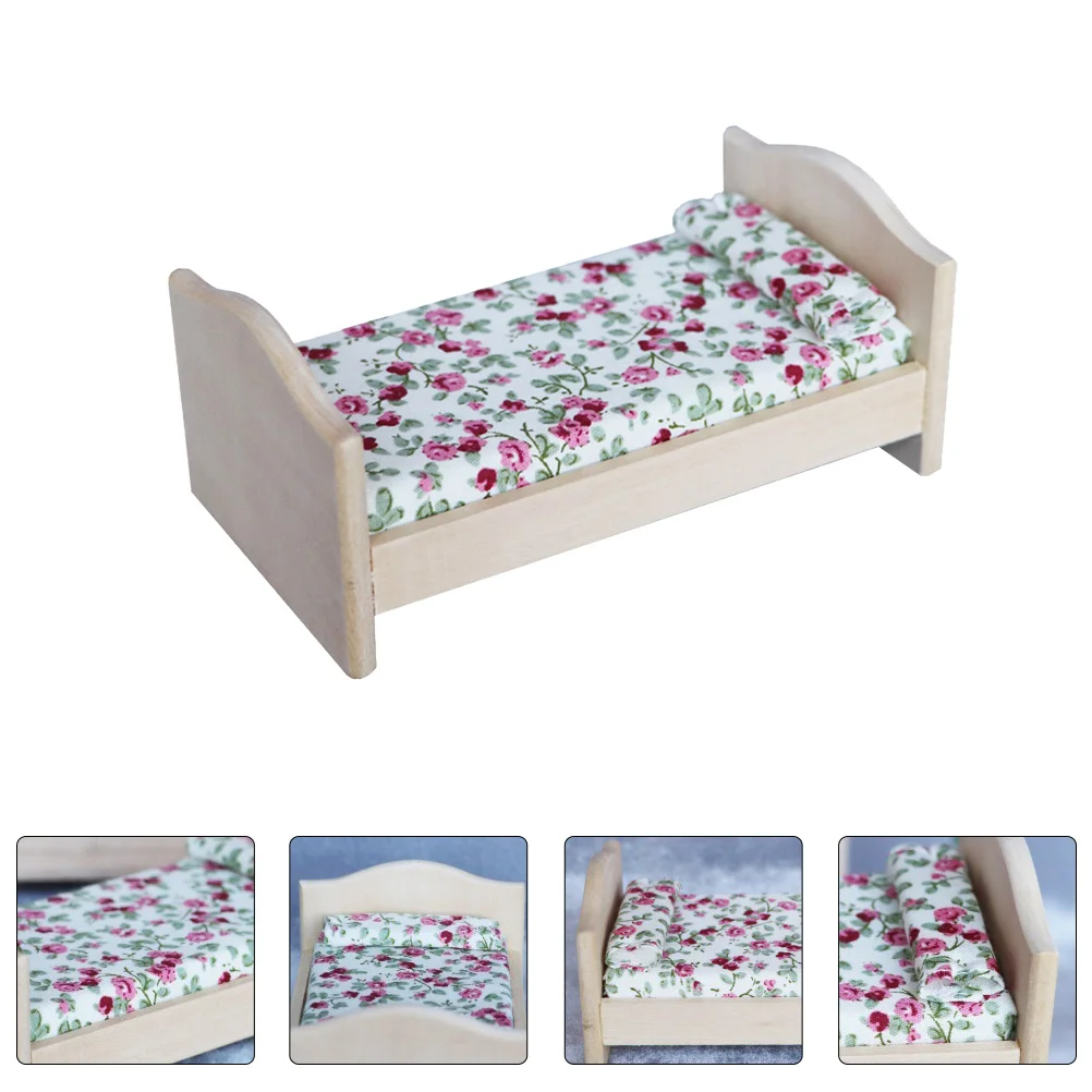 

Кукольный домик, односпальная кровать, детская игрушка «сделай сам», маленькие деревянные игрушки для детей, миниатюрное украшение