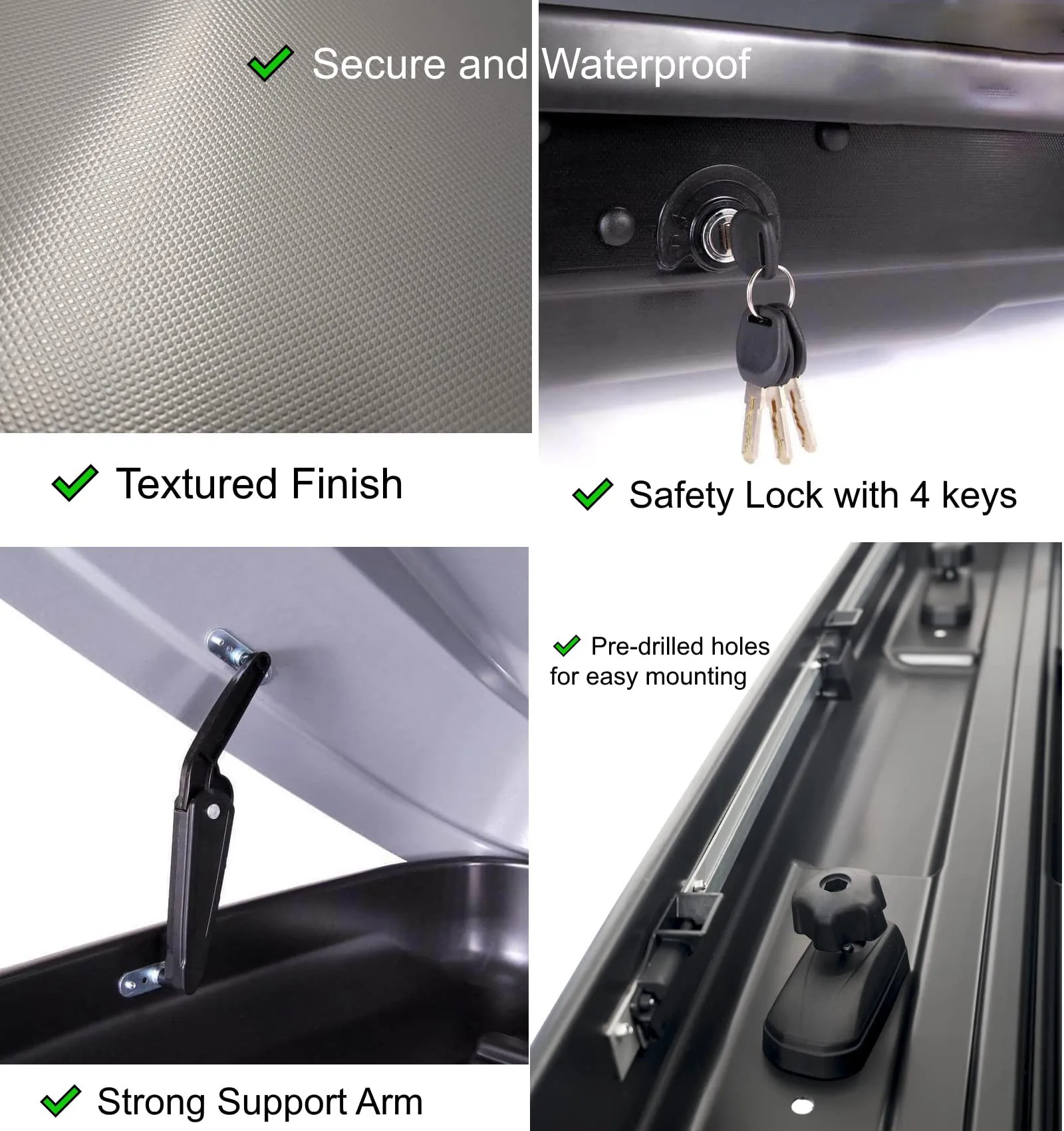 Waterproof 400L 500L 600L 700L Car Rooftop Cargo Storage Roof Box