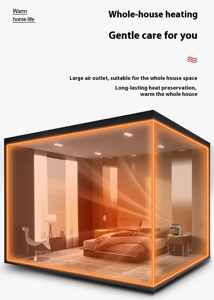 HOMFISH Heater Electric Heater Warm Air Blower Wall Mounted