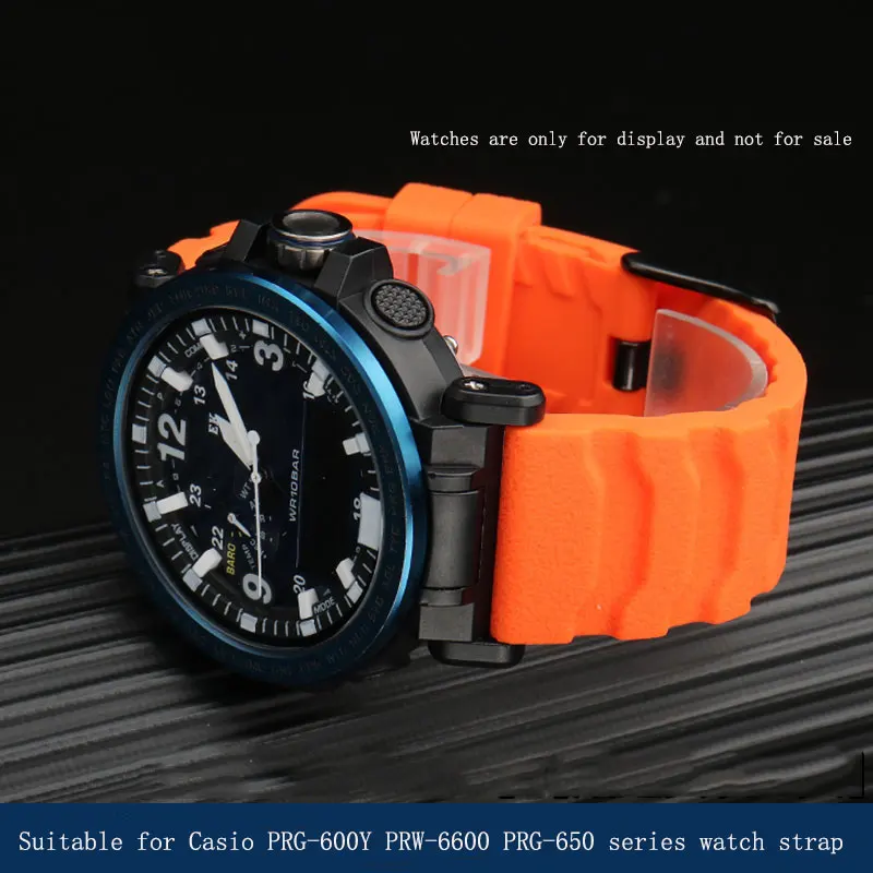Cinturino In Silicone 24Mm Per Casio Prg-600 650Y Prw-6600 Ga-2000 Series E Accessori Per Cinturini In Gomma Da Uomo Luminox