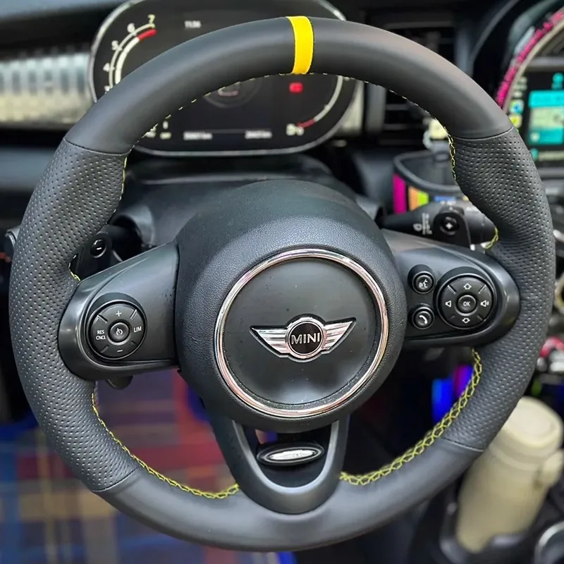 Stuurhoes Lederen Auto Stuurhoes Voor MINI Voor Cooper R56 Voor Clubman