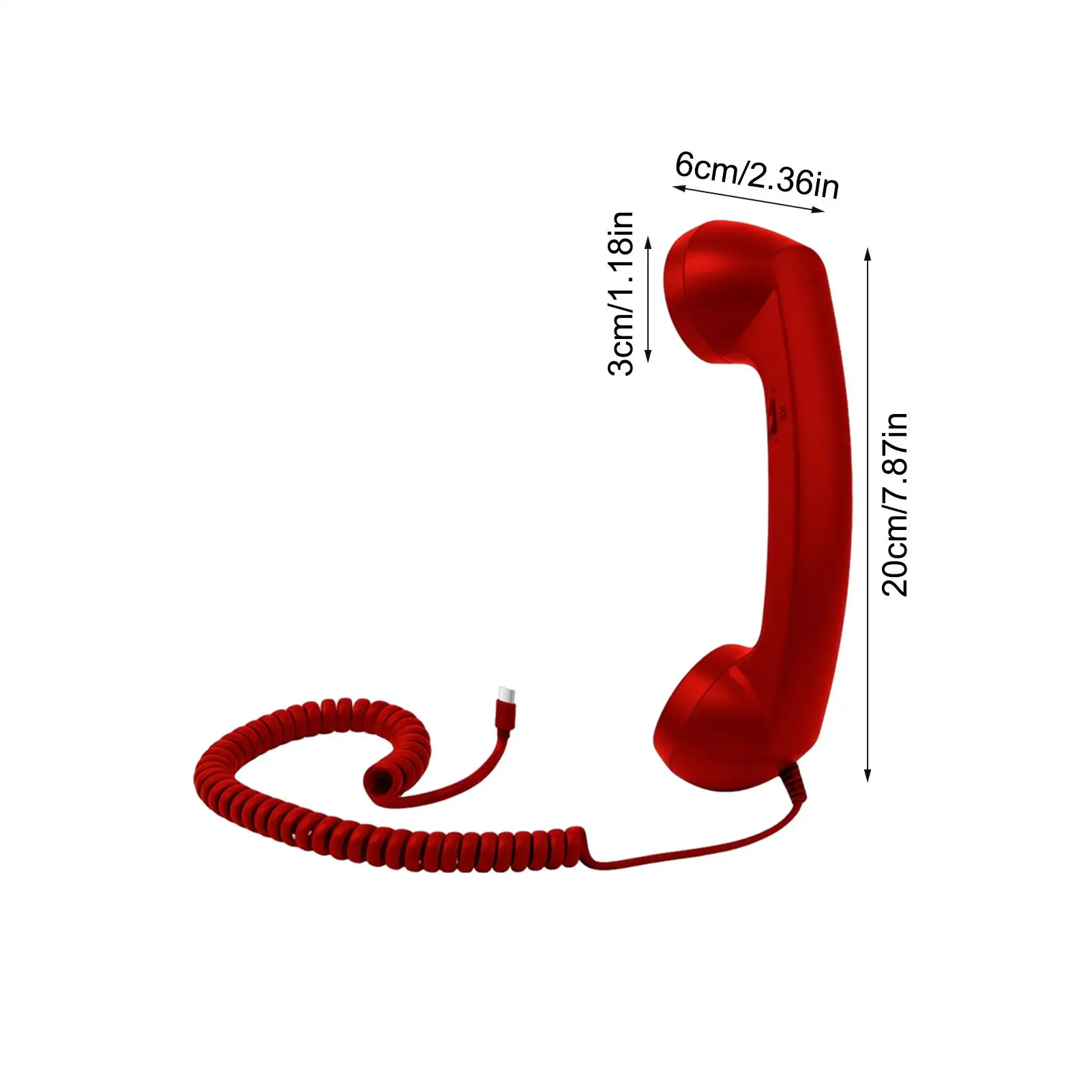 Corded Handset For Cell Phone Retro Comfortable Type-C Electronics Accessories Cell Phone To Landline Adapter For Offices Travel