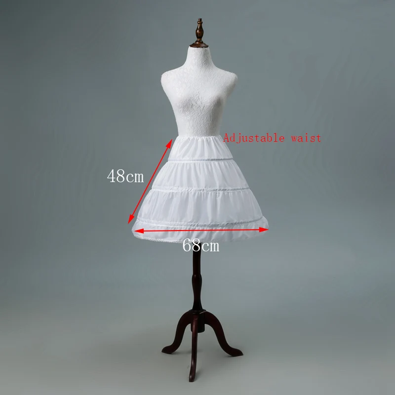 

Three Loop Performance Petticoat Girls Puffy Skirt Skirt Support Lolita Flower Girl Wedding Dress