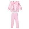 Little maven Children's Clothing Set Toddler Girls 2025 Autumn Spring Cartoon Bowknot Outfits for Kids Clothes Top+Pant Sets
