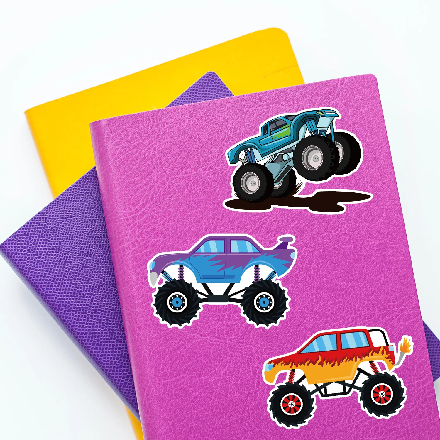 50/100PCS 몬스터 트럭 낙서 스티커 노트북 전화 장식 스티커 방수 어린이 문구 스티커