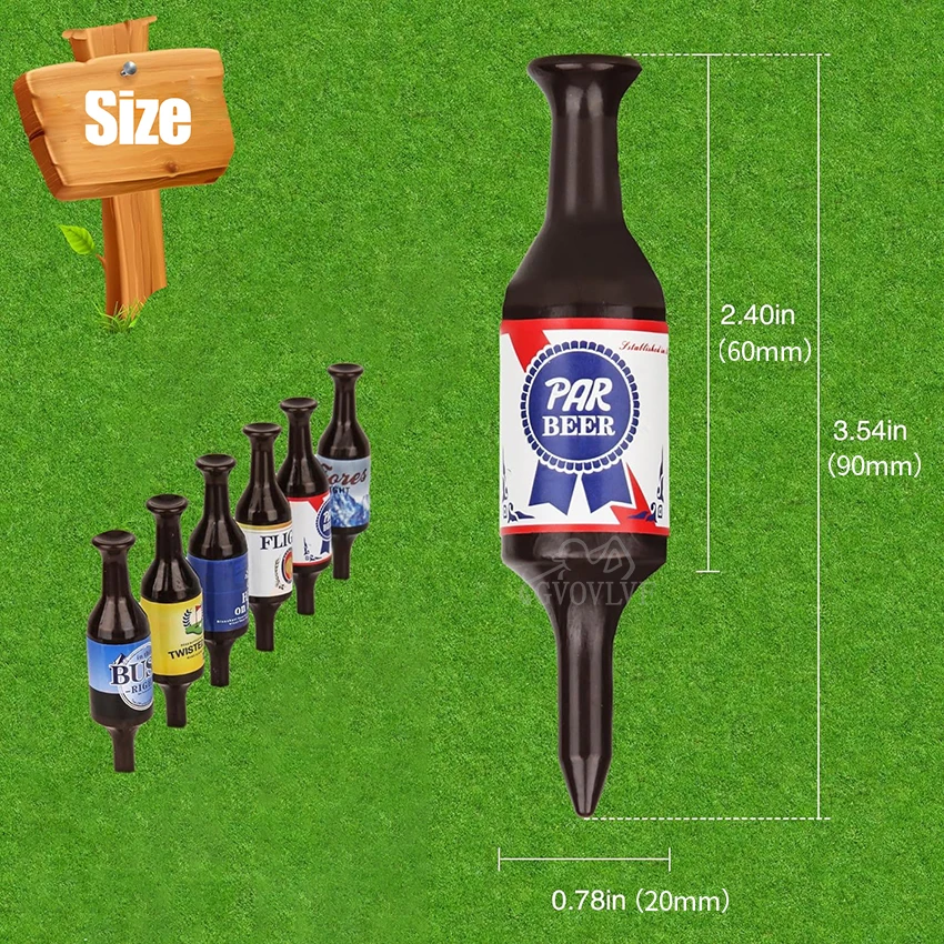 Description Picture 6 of itemBeer Bottle Golf Tees Durable and Recyclable Plastic Golf Tee Accessories Funny Golf Gifts for Men and Women Golfers 3.54"