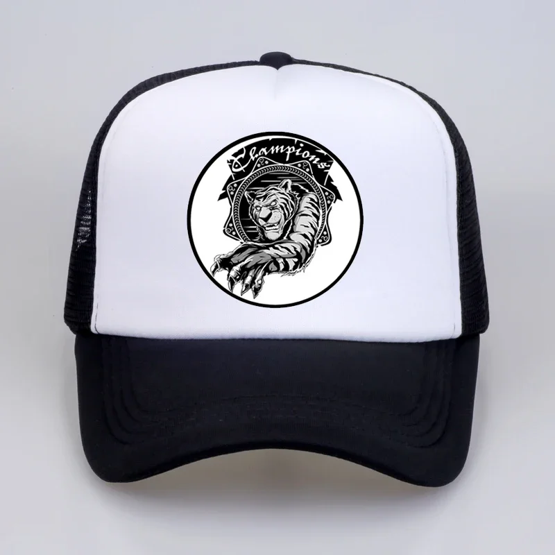 

Unisex Fashion Hat For Men And Women Breathable Mesh Lion Embroidery Baseball Caps Snapback Hip Hop Trucker Bone