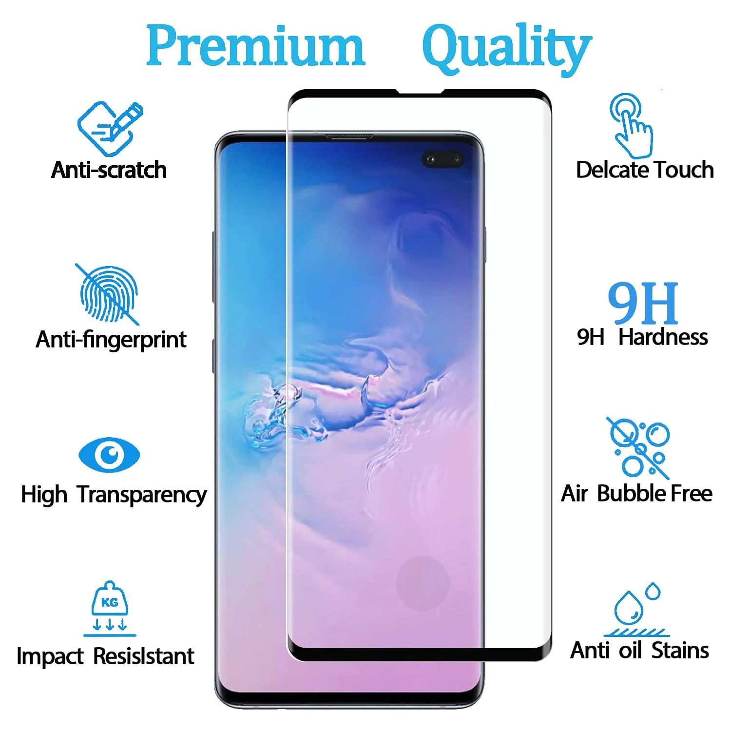 Screen Protector Tempered Glass For Samsung Galaxy S10 Plus