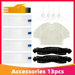 Enhanced Cleaning Kit: Main Side Brush, HEPA Filter, Mop Rag - Robotic Vacuum Cleaner Spare Parts and Accessories (Set 4)
