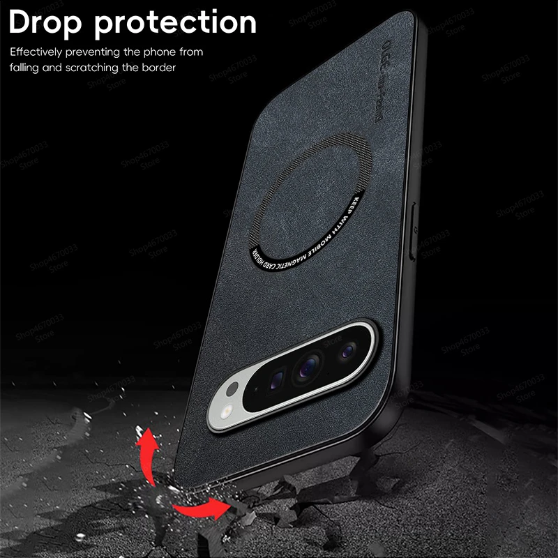 Enhanced Magnetic Leather Case - Shockproof Protection