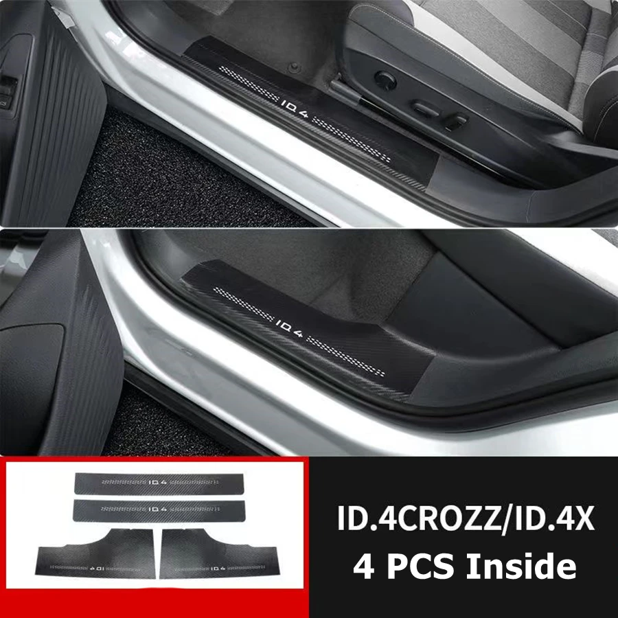 For VW ID.4-X ID4-CROZZ 2022 PU Auto Door Sill Protector Anti