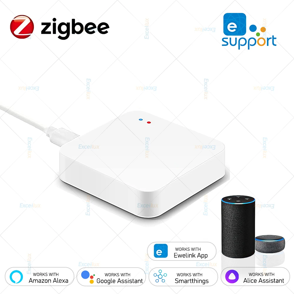 ZigBee 3.0 Gateway Hub Smart Home Wireless Gateway Bridge Ewelink App Remote Control Automation Device Works with Alexa Google