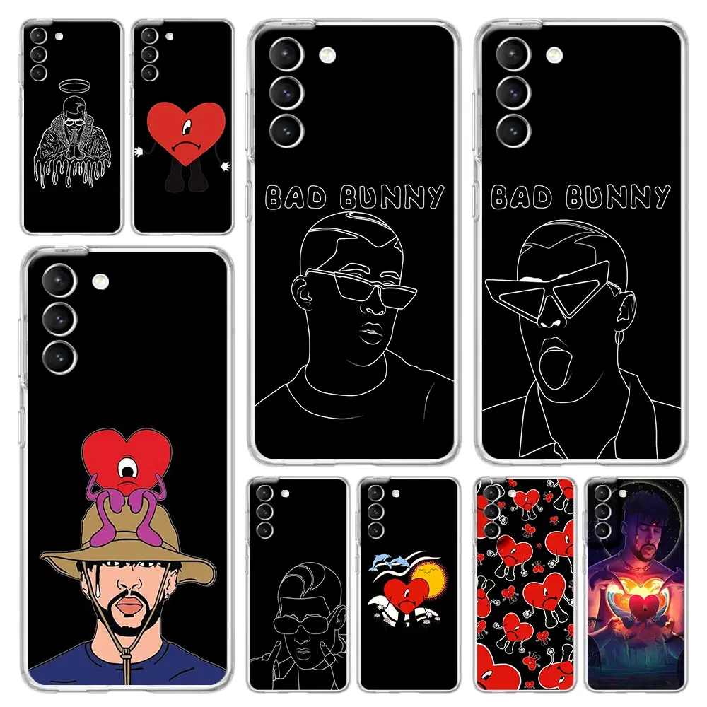 

Bad Bunny UN VERANO SIN TI Phone Case For Samsung Galaxy S23 Ultra S22 5G S20 S21 FE 5G S10E S9 S8 S10 Plus Silicone Clear Cover