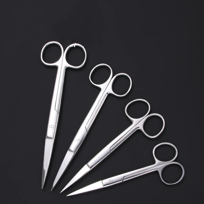 

Stainless steel surgical scissors straight curved pointed hand surgical double eyelid scissors 12.5cm16cm18cm14cm