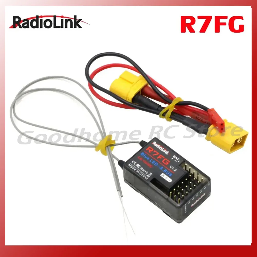 Radiolink R7Fg 2.4Ghz 7Ch Dual Antenna Reciever Versione Giroscopica Integrata Ad Alta Tensione Per Radioinchiostri Rc6Gs Trasmettitore Rc