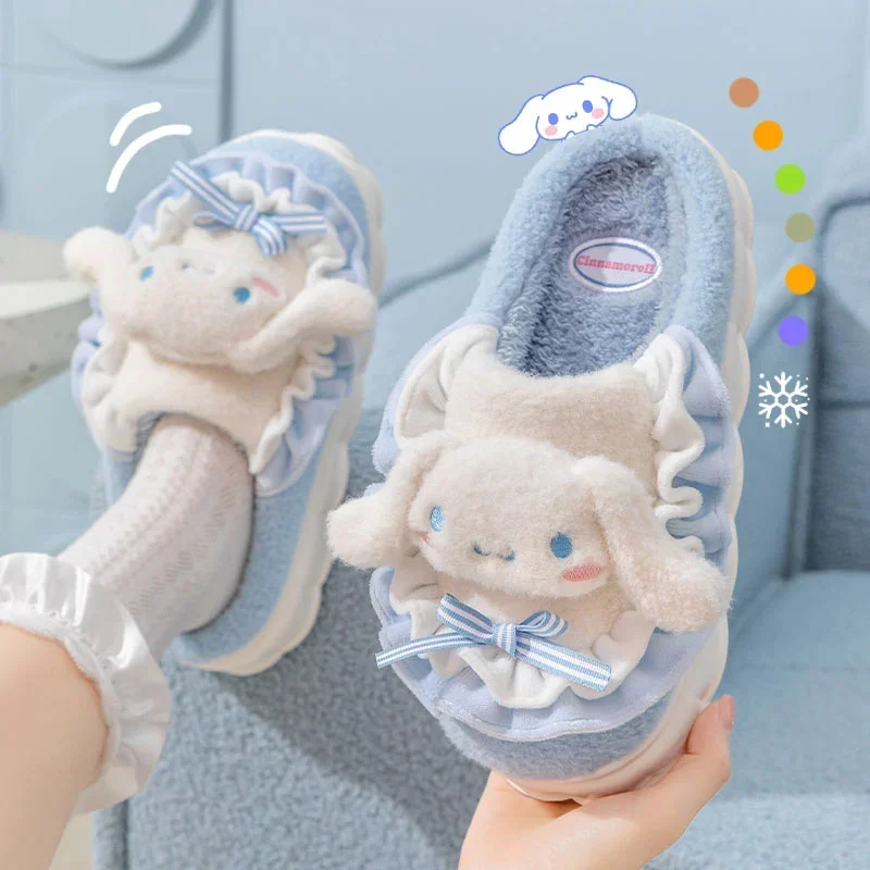 

Outside Slippers: Shoes Cute Winter Cotton Warm Cotton Indoors Soft Soled Wear With In Women Thick Insulation Can And