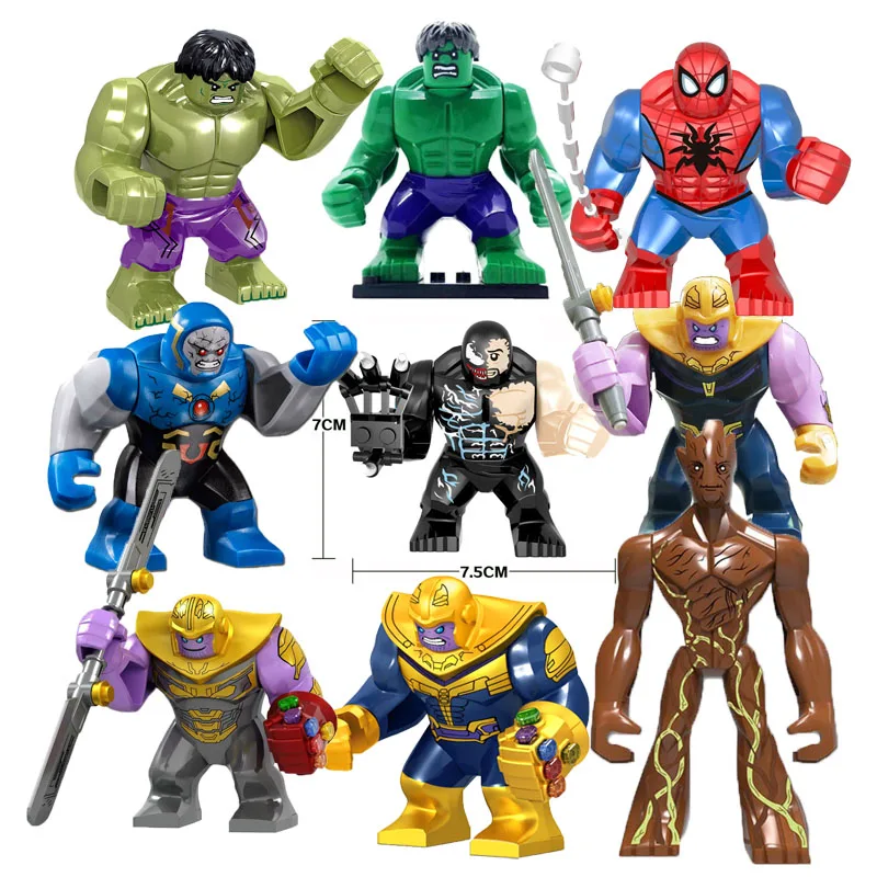 Marvel Superhero Big Block Building Block Figurine Action Figure Hulk Annichiation Assembly Building Block Toy Regalo Per Bambini