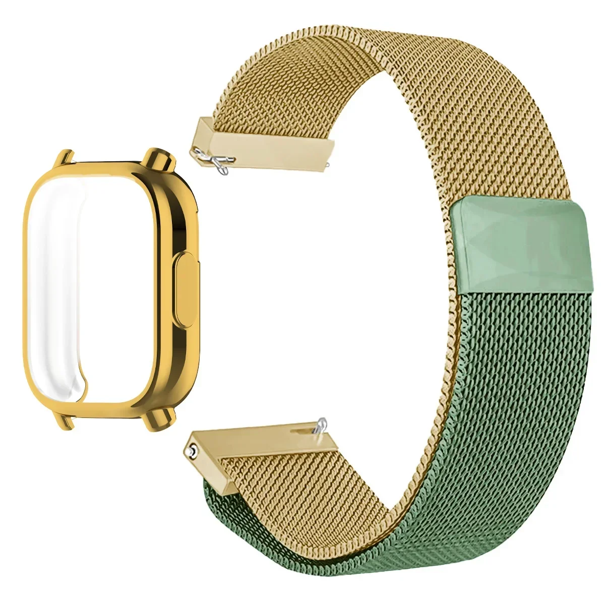 Milanese Mesh Strap with Case and Screen Protector - Premium Watchband Bracelet Accessories