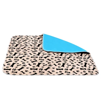 ZK20 Reusable Pet Urine Pad Washable Dog Cat Diaper Mat 3 Layer Absorbent Dogs Diapers Pads Bone Paw Print For Sofa Bed Floor 1