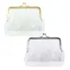 2024 Iron Mouth Clip Wallet Transparent Coin Purse Lipstick Credit ID Card Portable Bus Card Holder Multifunctional Change Purse 1