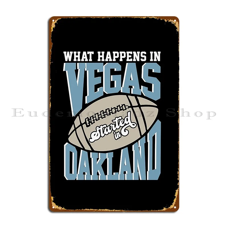 

Что происходит в Вегасе, начался в Окленде, металлический плакат на стену, паб, обычный бар, Фотофон, жестяной плакат