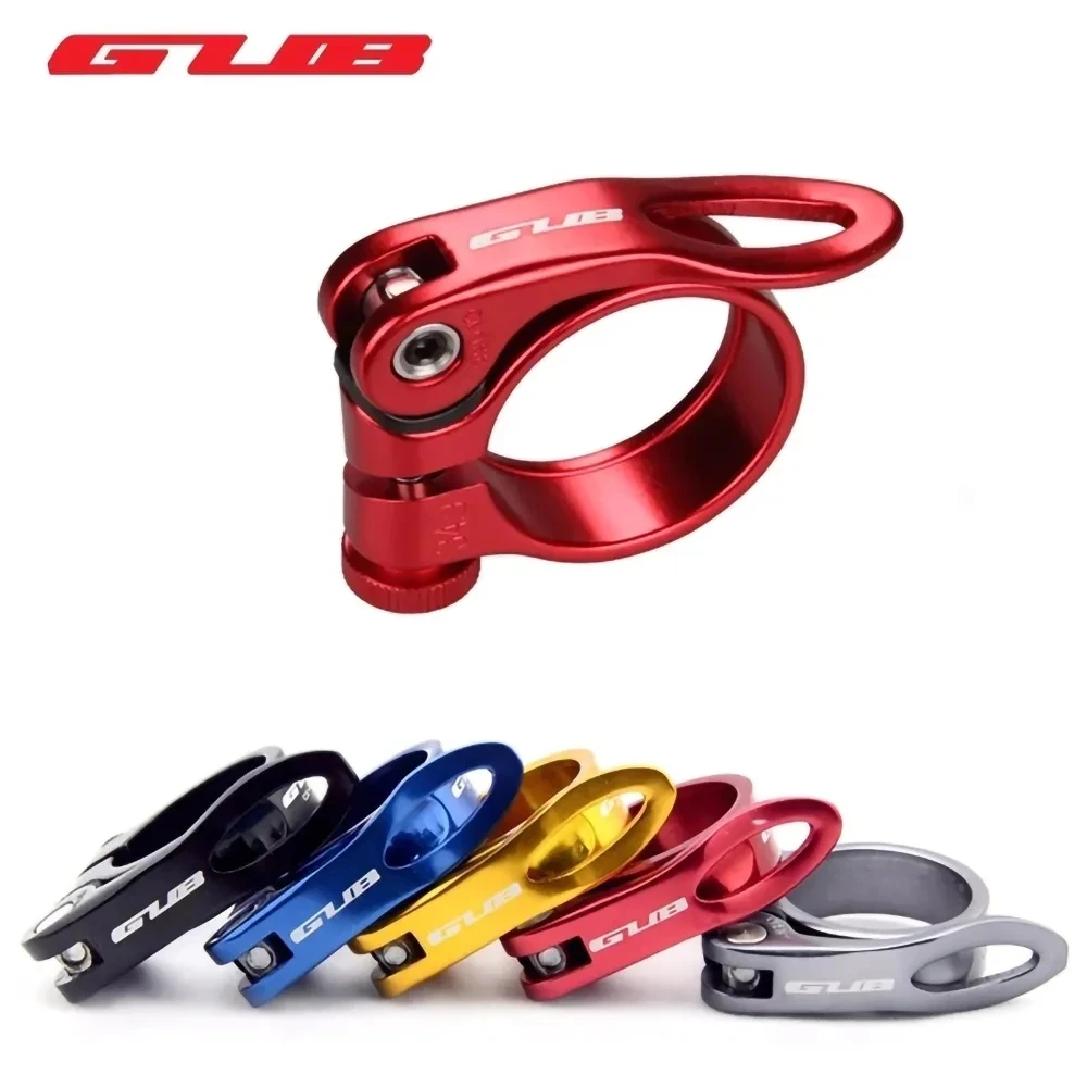 

GUB Bicycle Seatpost Clamp Aluminum Ultralight Quick Release Road Bike MTB Mountain Bike Seat Post Seat Post Clamp 31.8/34.9mm