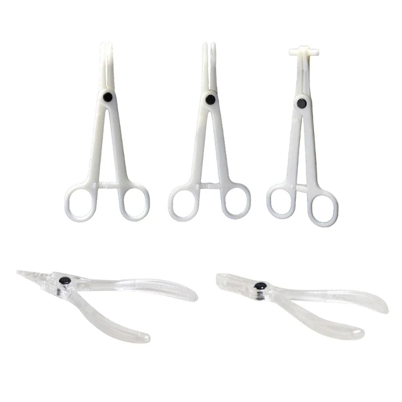 

Sdotter Pack of 25 Disposable Body Piercing Plier Plastic Clamp Body Lip Ear Nose Navel Tongue Eyebrow Piercing Forcep Tool