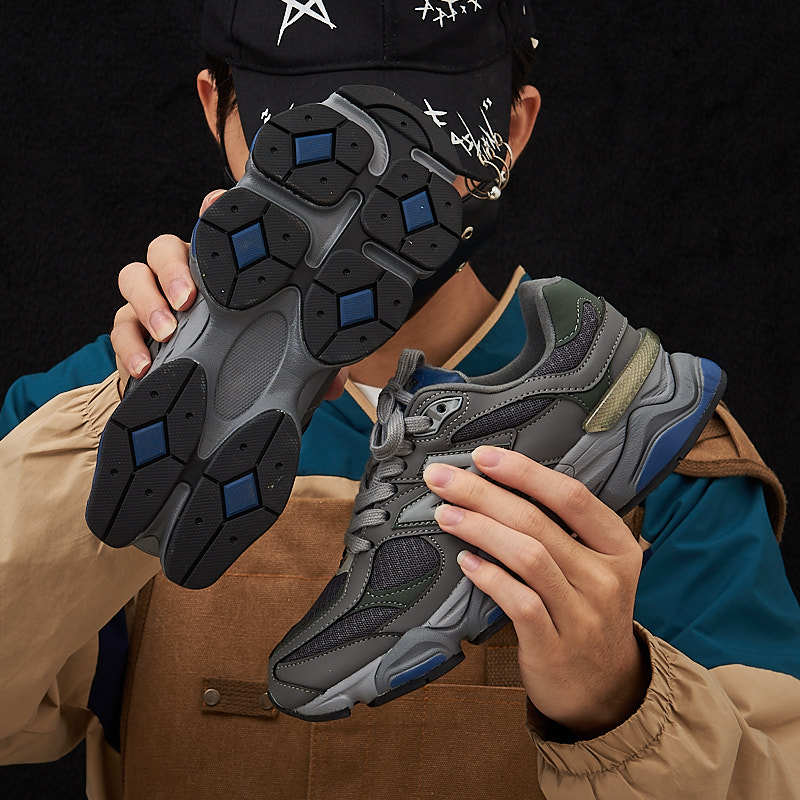 Versatile Dad Shoes Millennium Elephant Hooves Grey Brown Tall Men's and Women's Running Shoes