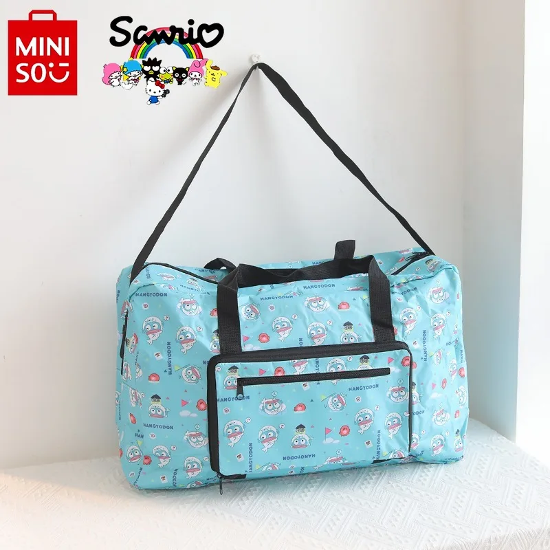 Miniso Sanrio New Travel Bag Fashionable and High Quality Foldable Luggage Storage Bag Cartoon Large Capacity Home Storage Bag