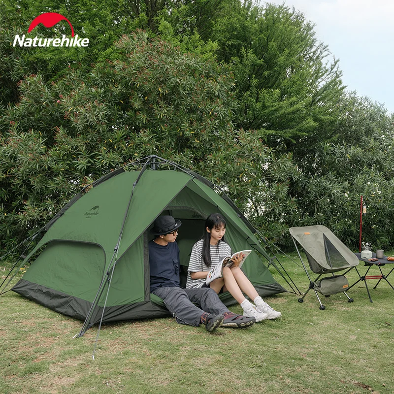 Naturehike One-touch Tent 3-4 Person Travel Family Sun Shelter Portable Automatic Fishing Tent Outdoor Picnic Camping Beach